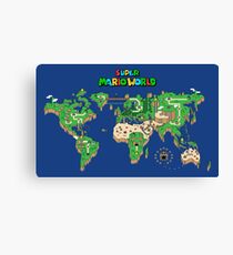 SMW Super Mario Weltkarte Leinwanddruck