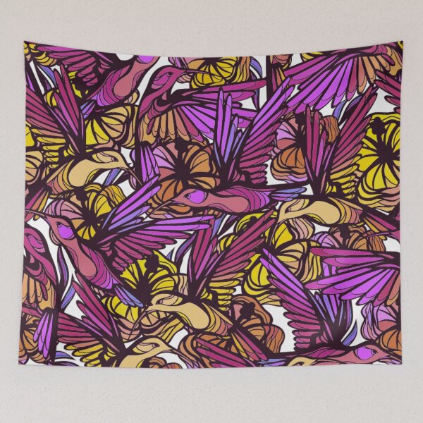Item preview, Cute Hummingbird Art Pattern Design, Hummingbird Lover, Hummingbird Lady designed and sold by antevasinart.