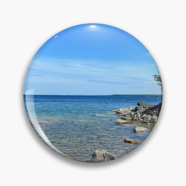 Item preview, Rocky Island Landscape - Perfect Blues designed and sold by ClarissaFlora.