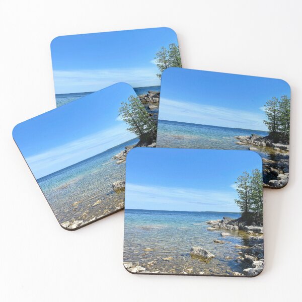 Item preview, Rocky Island Landscape - Perfect Blues designed and sold by ClarissaFlora.