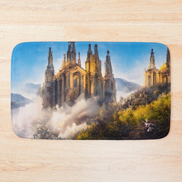 Item preview, Mountaintop Gothic Revival Architectural Style Church in Spain designed and sold by fizzribbit.