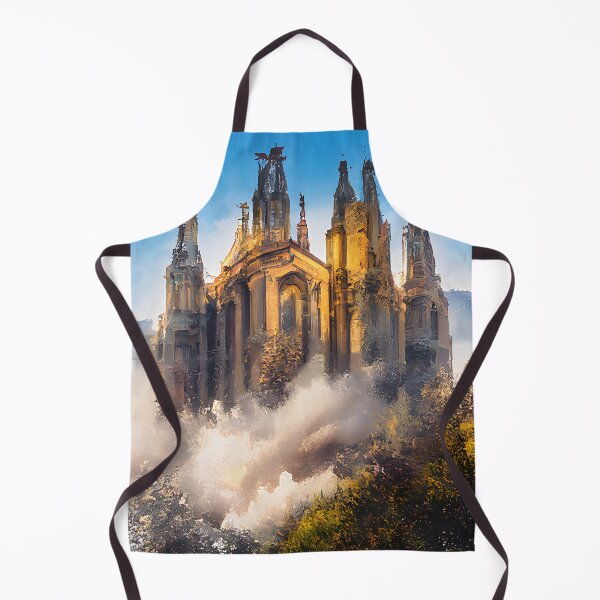 Item preview, Mountaintop Gothic Revival Architectural Style Church in Spain designed and sold by fizzribbit.