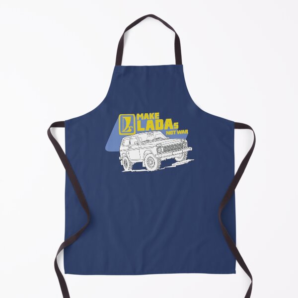 Item preview, Make Ladas Not War full blue anti-war sticker based on a classic decal of the Lada Niva designed and sold by Hecksploitation.