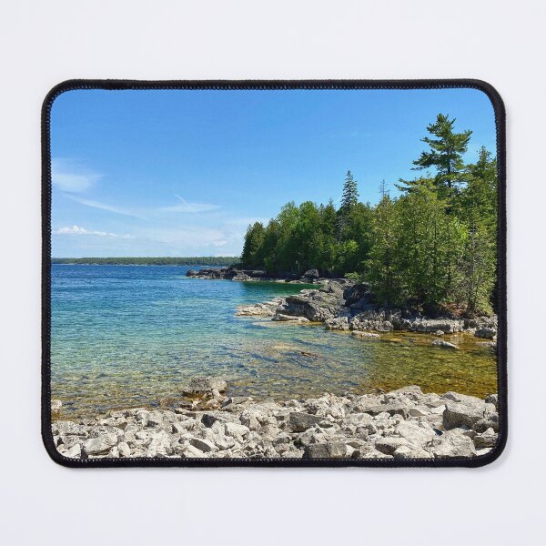 Item preview, Rocky Coastline Lake View designed and sold by ClarissaFlora.