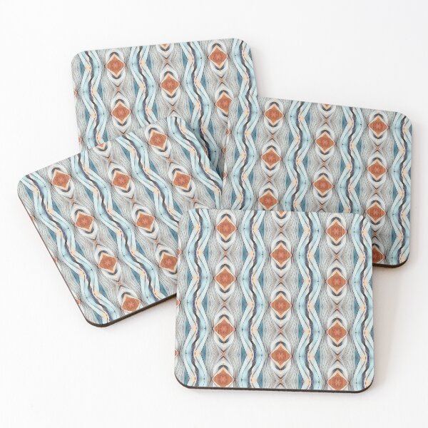Item preview, Abstract XII Pattern with Blue, Rust, Greens Watercolor Design designed and sold by tranquilbeach.