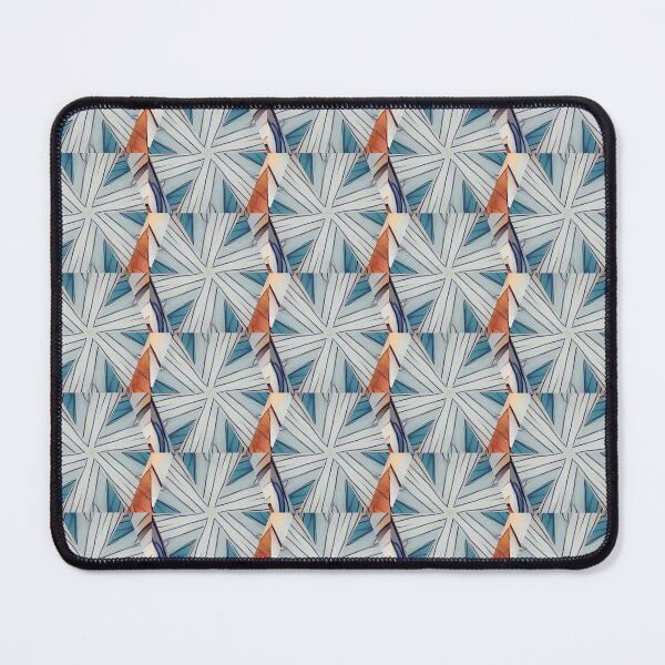 Item preview, Abstract XIV Pattern with Blue, Rust, Greens Watercolor Design designed and sold by tranquilbeach.