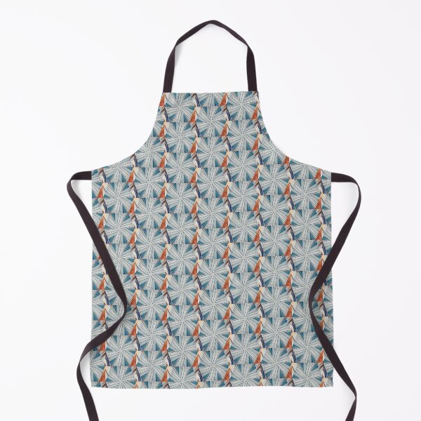 Item preview, Abstract XIV Pattern with Blue, Rust, Greens Watercolor Design designed and sold by tranquilbeach.