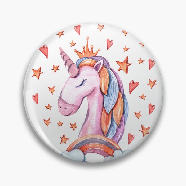 Item preview, Watercolor hand painted cute unicorn digital painting, repeat pattern designed and sold by tiana-geo.