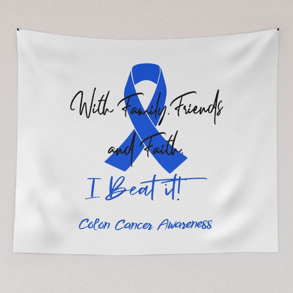 Item preview, Colon Cancer Warrior - With Family, Friends, and Faith - I BEAT IT! designed and sold by Robbsyn.