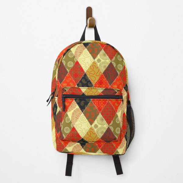 Item preview, Patchwork seamless pattern with different patterns black and orange prominent designed and sold by JoyOfHopeStore.