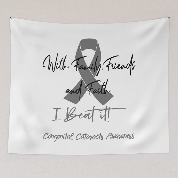 Item preview, Congenital Cataracts Warrior - With Family, Friends, and Faith - I BEAT IT! designed and sold by Robbsyn.