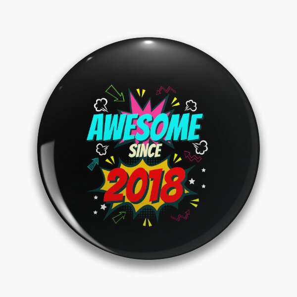Item preview, Awesome Since 2018 Comic Style 4th Birthday designed and sold by Ibu83.