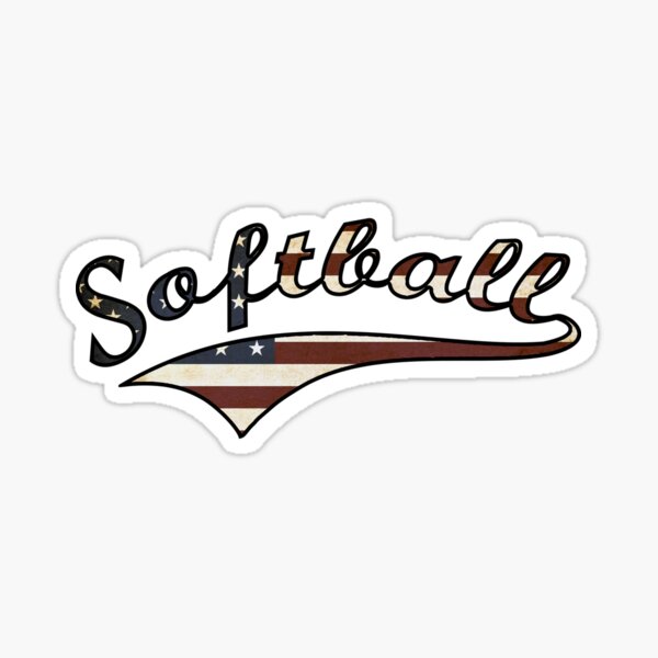 Artikel-Vorschau von Softball-amerikanische Flagge, designt und verkauft von activepassion.