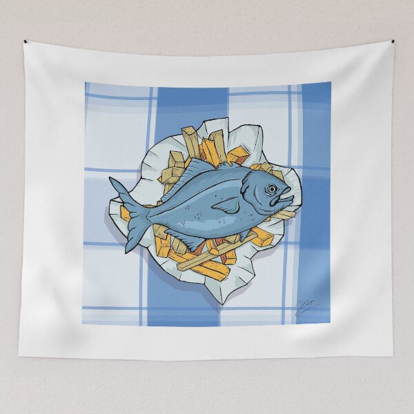 Item preview, Fish ‘n’ Chips designed and sold by BumbleBearArtUK.