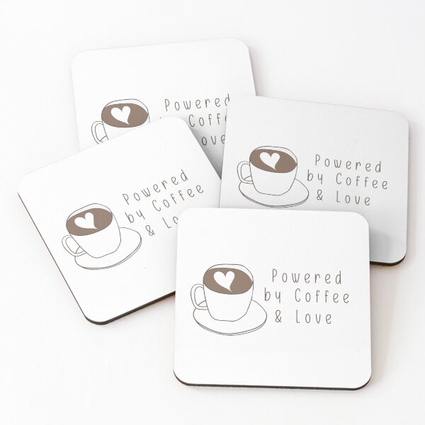 Item preview, Powered by Coffee and love designed and sold by PeppermintCreek.
