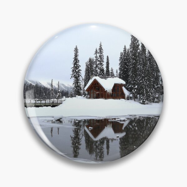 Item preview, Pretty Winter Cabin by a Lake designed and sold by ClarissaFlora.