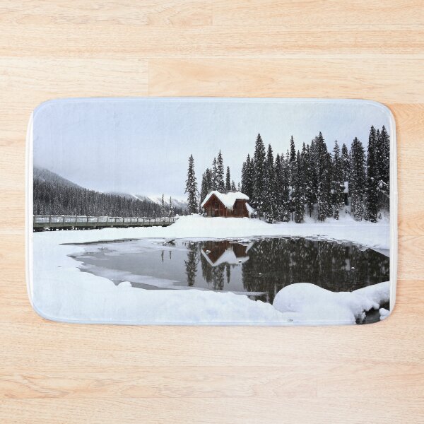Item preview, Pretty Winter Cabin by a Lake designed and sold by ClarissaFlora.