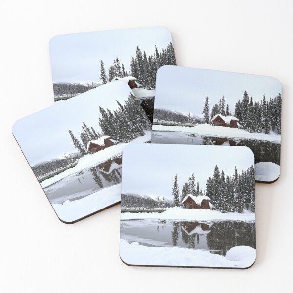 Item preview, Pretty Winter Cabin by a Lake designed and sold by ClarissaFlora.