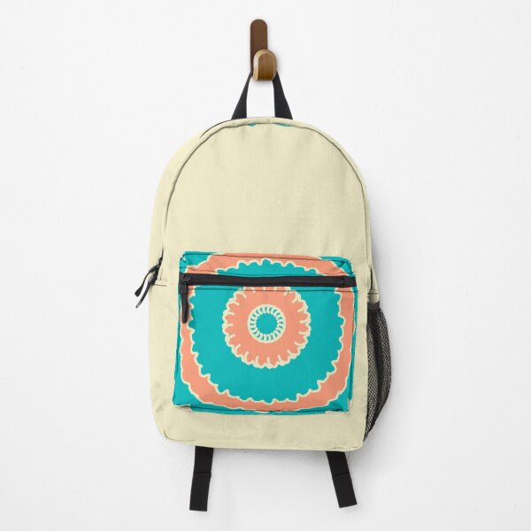 Item preview, teal and coral illustrated flower NFT designed and sold by AurelsPrints.