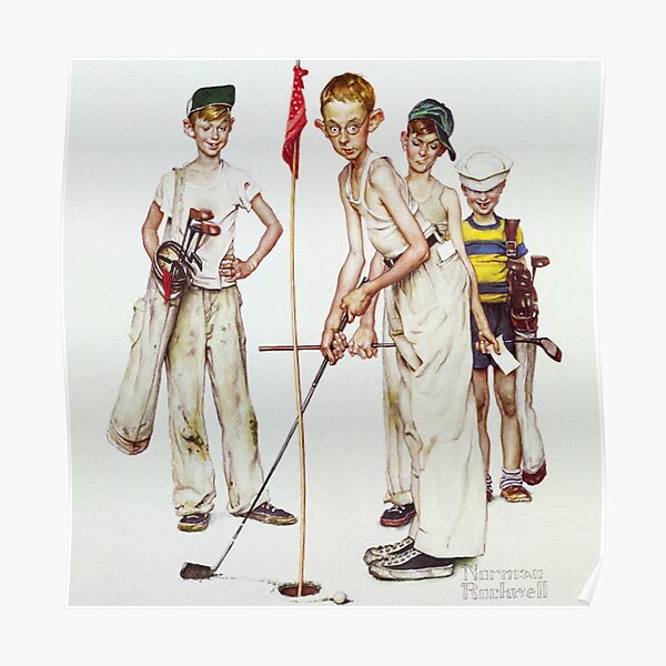 Norman Rockwell Golf Poster