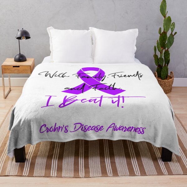 Item preview, Crohn's Disease Warrior - With Family, Friends, and Faith - I BEAT IT! designed and sold by Robbsyn.