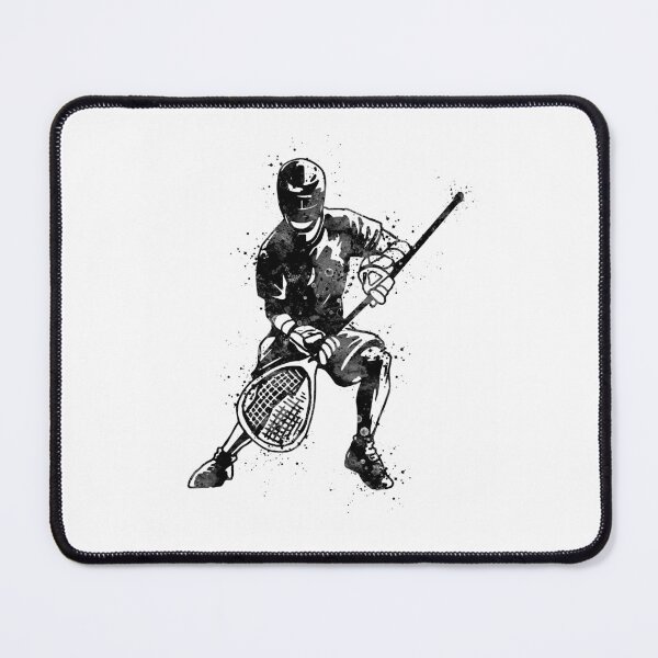 Item preview, Boy Lacrosse Player Black and White Silhouette designed and sold by LotusGifts.