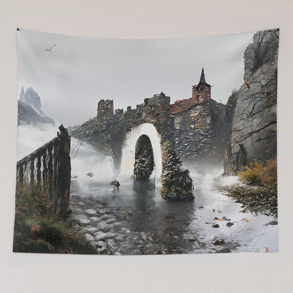 Item preview, Cobblestone Bridge at medieval castle designed and sold by fizzribbit.