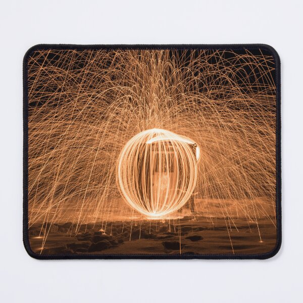 Item preview, Light painting in front of ice fishing hut at night designed and sold by RezieMart.
