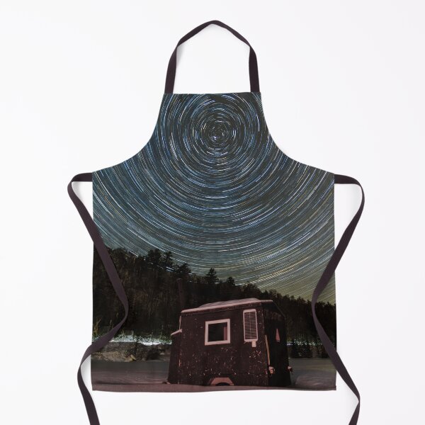 Item preview, Ice fishing hut against sky at night designed and sold by RezieMart.