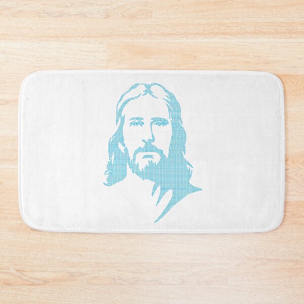 Item preview, Jesus Portrait With Blue Hearts - Jesus Face designed and sold by molamode.