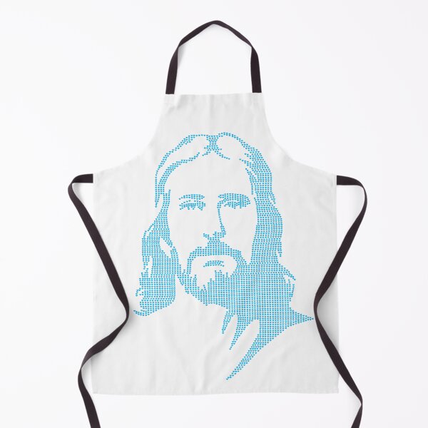 Item preview, Jesus Portrait With Blue Hearts - Jesus Face designed and sold by molamode.
