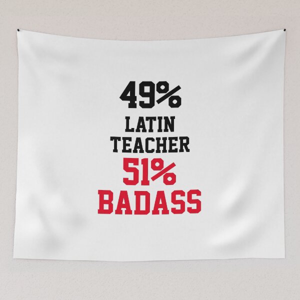 Aperçu de l'œuvre Badass Latin Teacher créée et vendue par Yay Design.