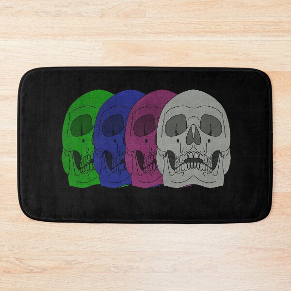 Item preview, Retro Faded Color Newsprint Skulls designed and sold by Goose Motors.