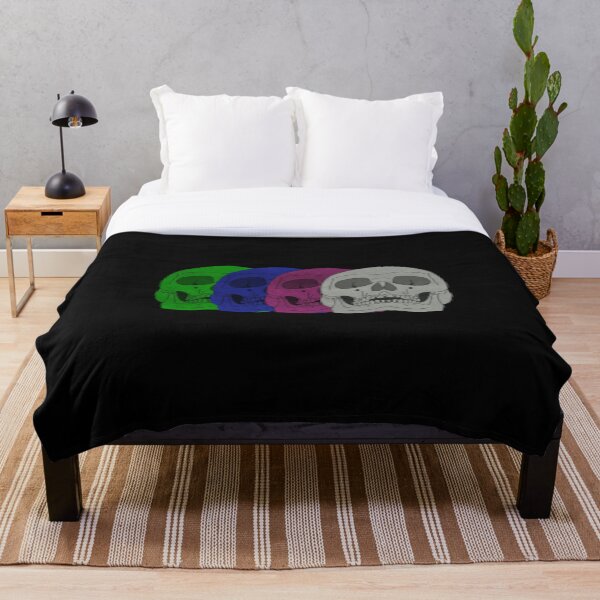 Item preview, Retro Faded Color Newsprint Skulls designed and sold by Goose Motors.