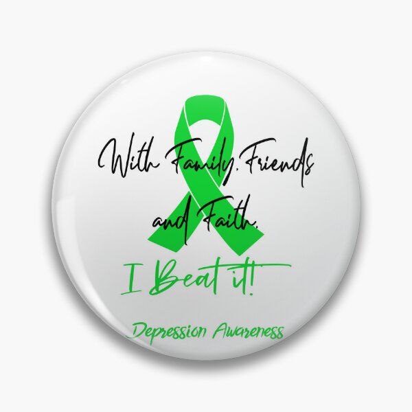 Item preview, Depression Warrior - With Family, Friends, and Faith - I BEAT IT! designed and sold by Robbsyn.
