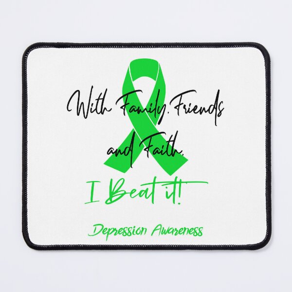 Item preview, Depression Warrior - With Family, Friends, and Faith - I BEAT IT! designed and sold by Robbsyn.