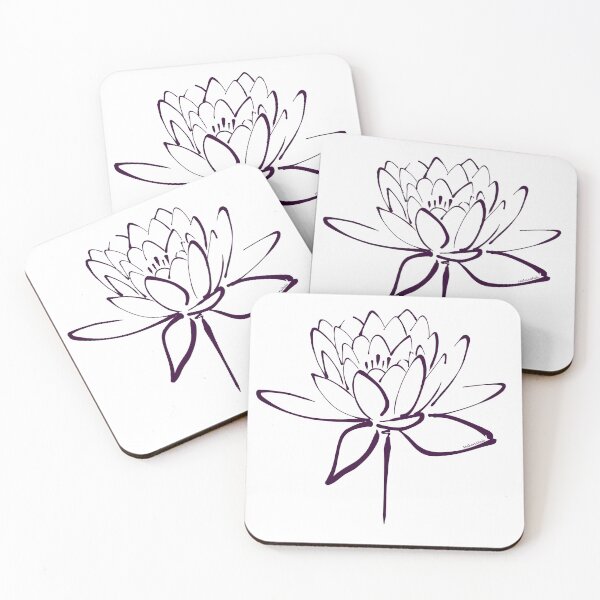 Item preview, Lotus Flower Calligraphy (Plum) designed and sold by Makanahele.