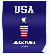 USA Beer Pong Poster