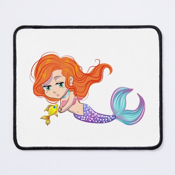 Item preview, Cute Colorful Mermaid Siren With A Precious Face Drawn in The Kawaii Style designed and sold by CreativeCranium.
