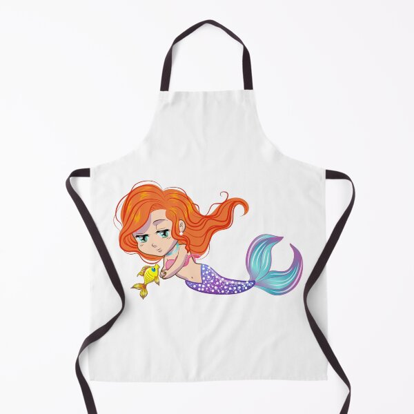 Item preview, Cute Colorful Mermaid Siren With A Precious Face Drawn in The Kawaii Style designed and sold by CreativeCranium.