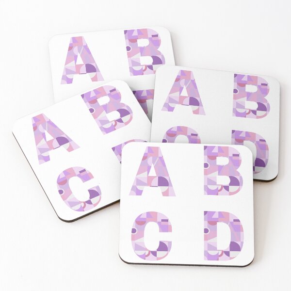 Item preview, Alphabet stickers in different shades of purple designed and sold by murielsfaith.