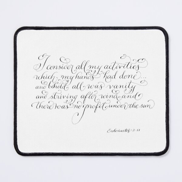 Item preview, All is vanity Ecclesiastes handwritten verse designed and sold by Melissa Renee.