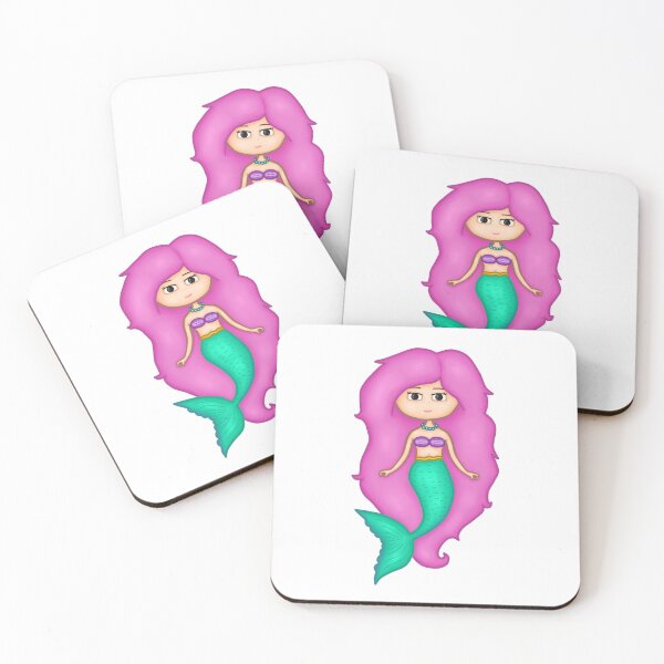 Item preview, Adorable Mermaid With A Precious Face Drawn in The Kawaii Style - Perfect For Decorating Baby's Nursery designed and sold by CreativeCranium.