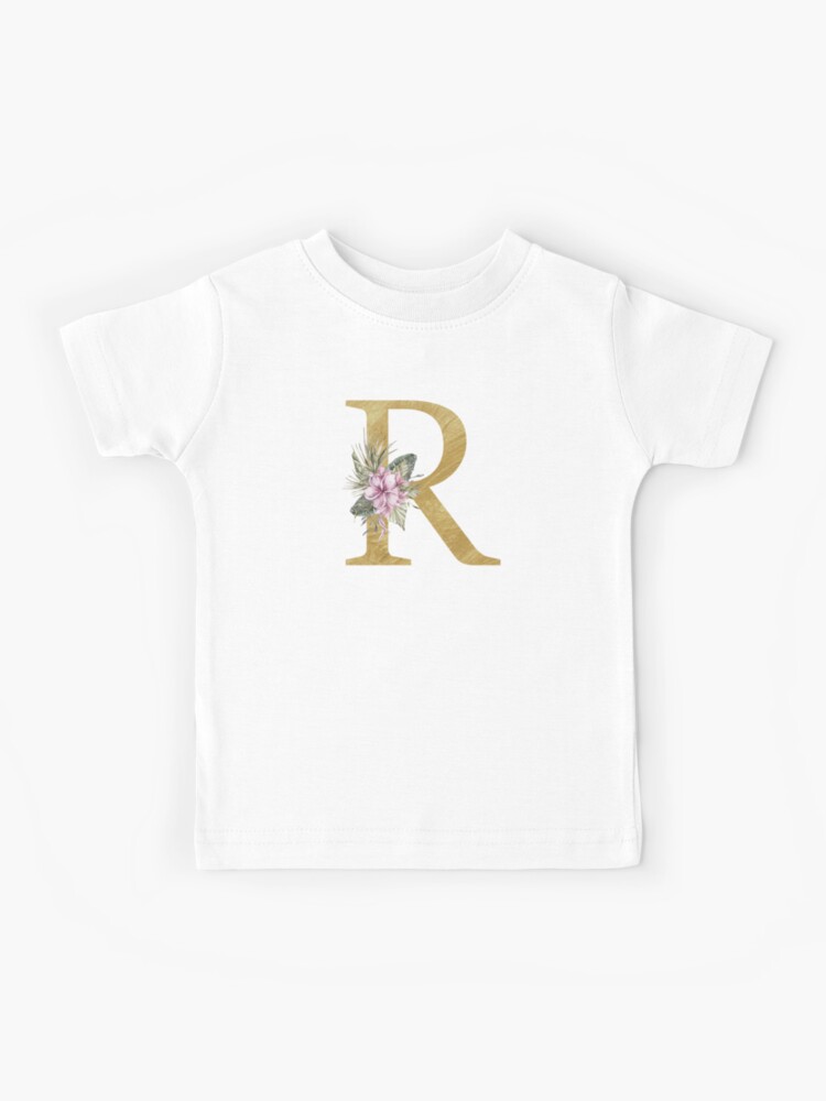 Golden Monogram Letter M | Kids T-Shirt