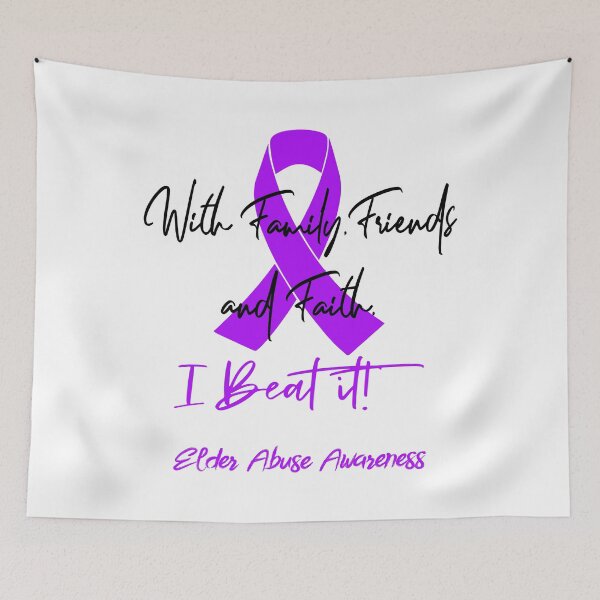 Item preview, Elder Abuse Warrior - With Family, Friends, and Faith - I BEAT IT! designed and sold by Robbsyn.