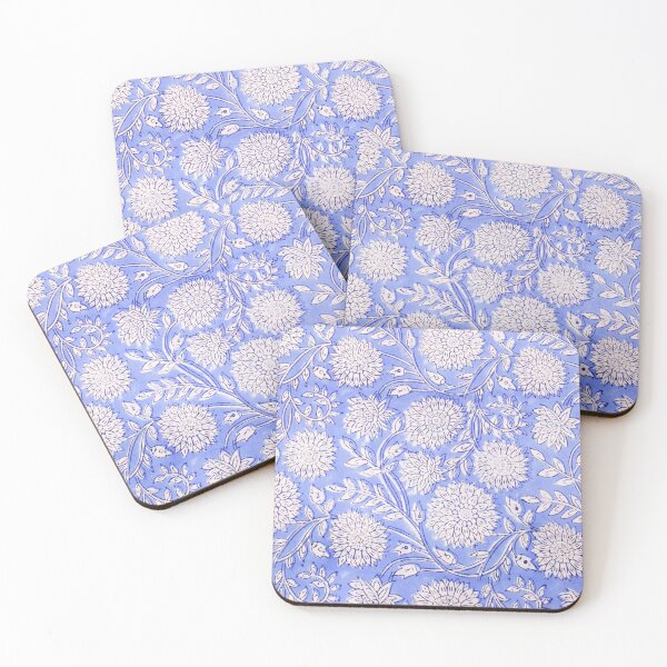 Item preview, Indian hand block print Anokhi floral print romantic designed and sold by StudioAkubi.