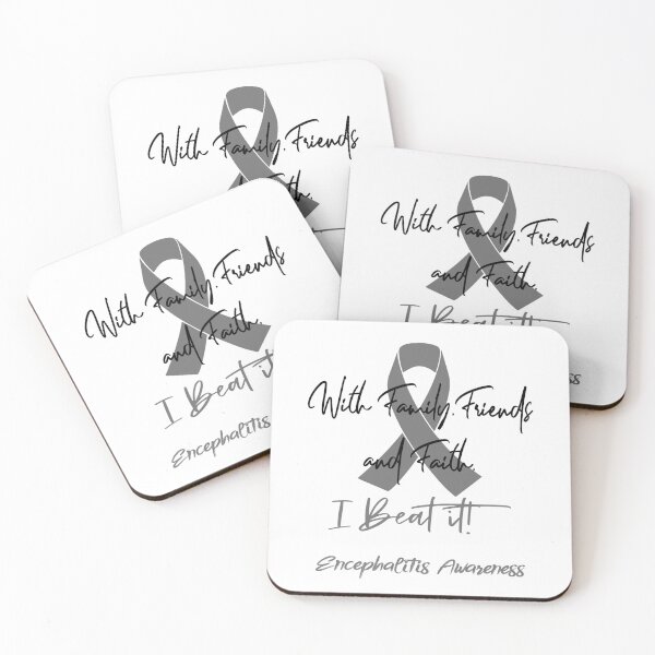 Item preview, Encephalitis Warrior - With Family, Friends, and Faith - I BEAT IT! designed and sold by Robbsyn.