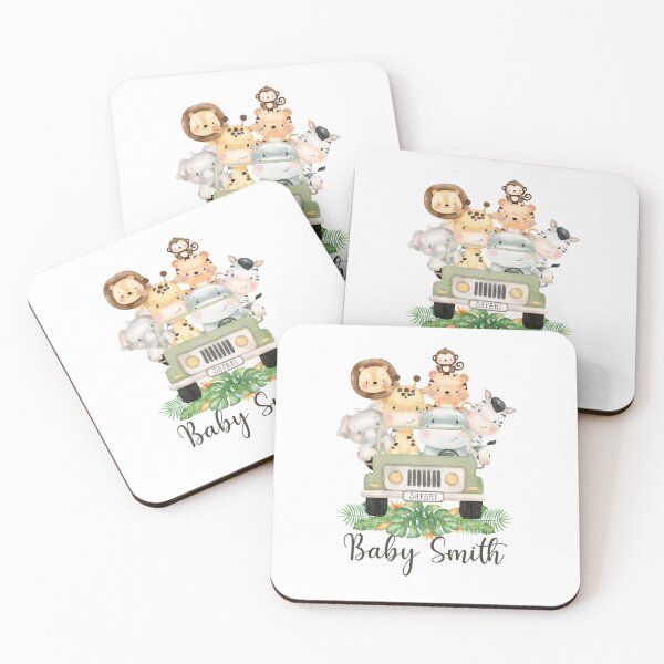 Item preview, Personalized baby smith - Baby animal safari nursery designed and sold by PERsonalthreads.