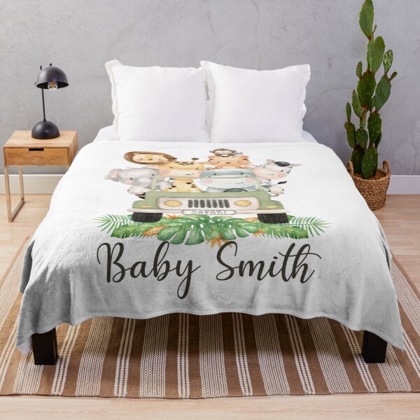 Item preview, Personalized baby smith - Baby animal safari nursery designed and sold by PERsonalthreads.