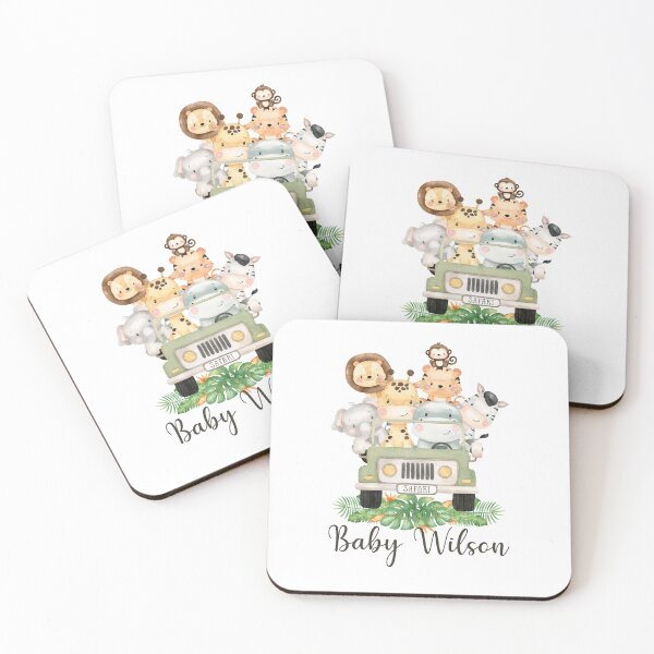 Item preview, Personalized baby Wilson - Baby animal safari nursery designed and sold by PERsonalthreads.